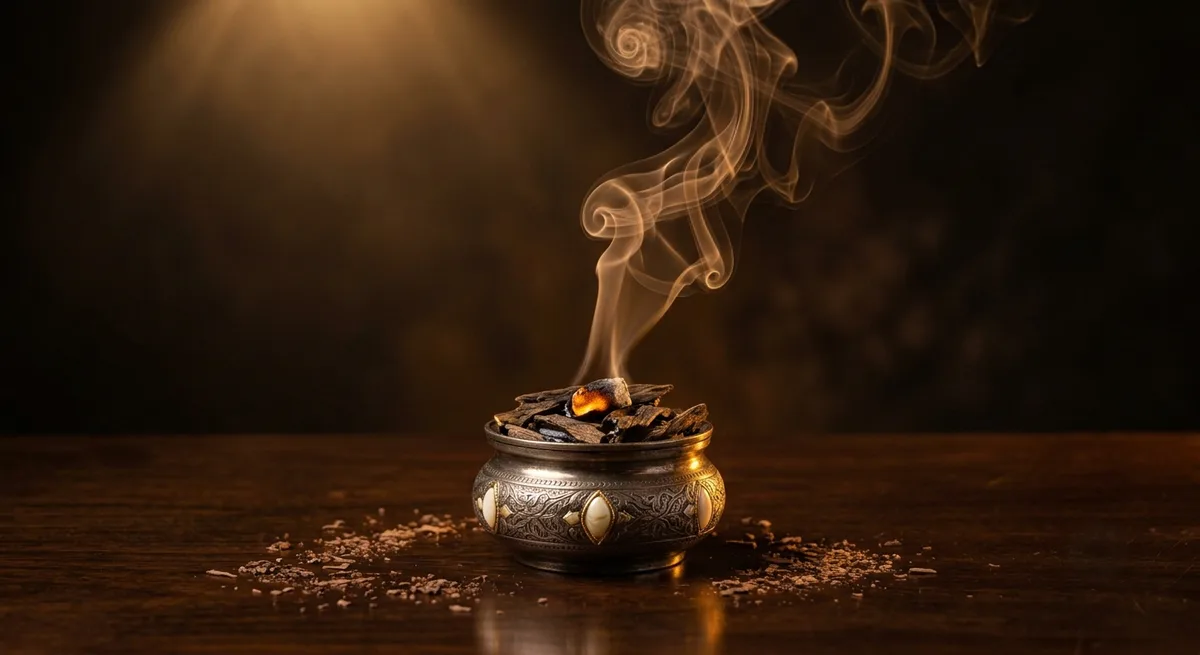 مبخرة مرسال يتصاعد منها دخان العود